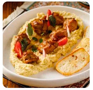 Lamb Loin with Hummus