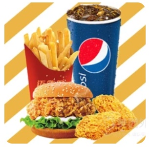 Set Meal B-Crispy Chicken Leg Burger+American Fries+Crispy Chicken Wings+Medium-cup Cola