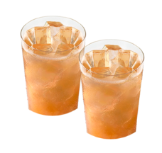 Double cups iced peach oolong tea