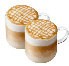 Double cup caramel macchiato