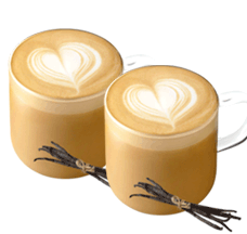 Double cup vanilla latte