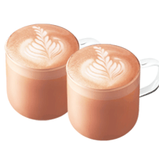 Double cup black tea latte
