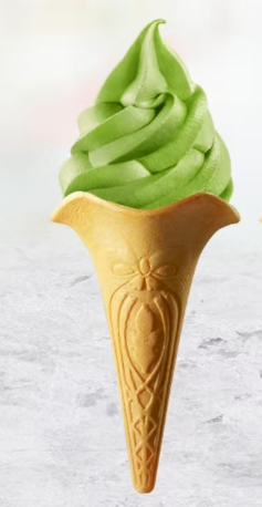 2 Rich Matcha Cones/Rich Matcha Double Swirl Cones