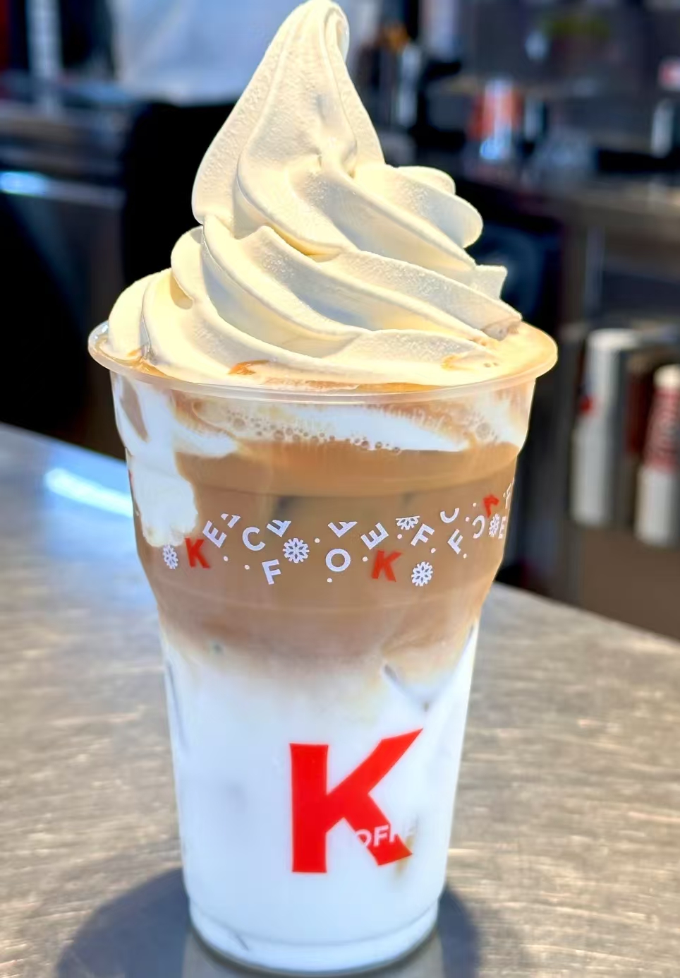 Freshly Ground Milk Snow Cap Coffee (Iced)