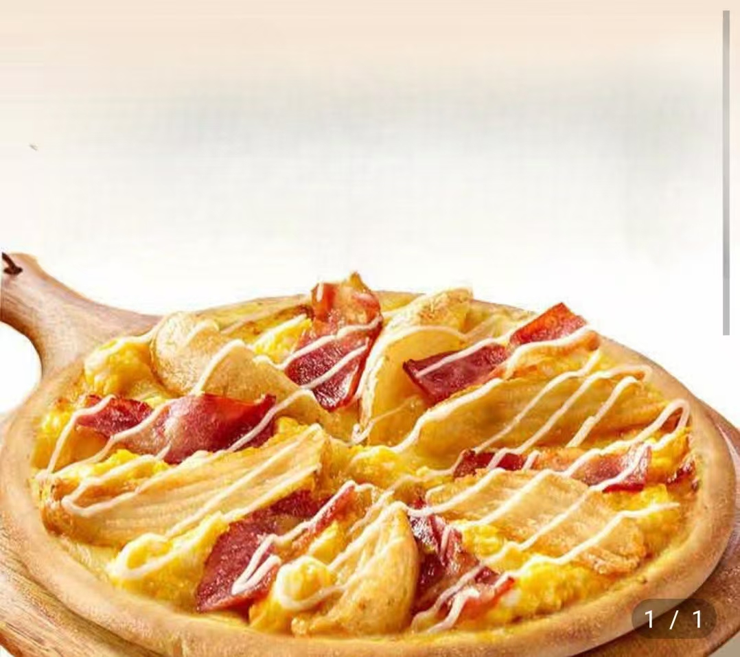 Potato Wedges Bacon Pizza