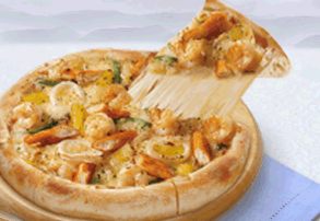 White Shrimp Seafood Super Supreme Pizza