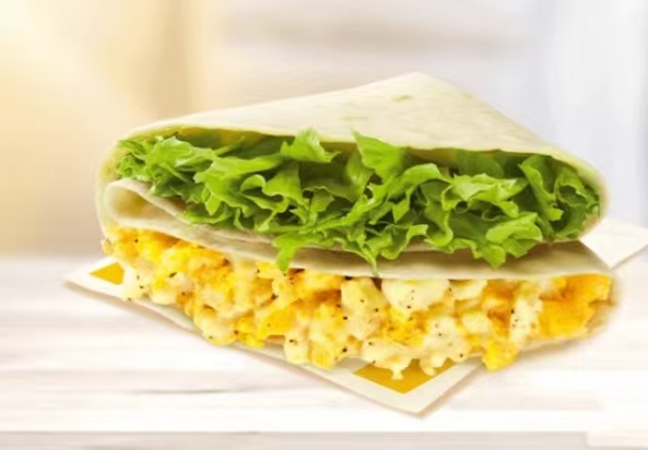 Fresh Vegetable Egg Salad Roll +Snack+ Orange Juice