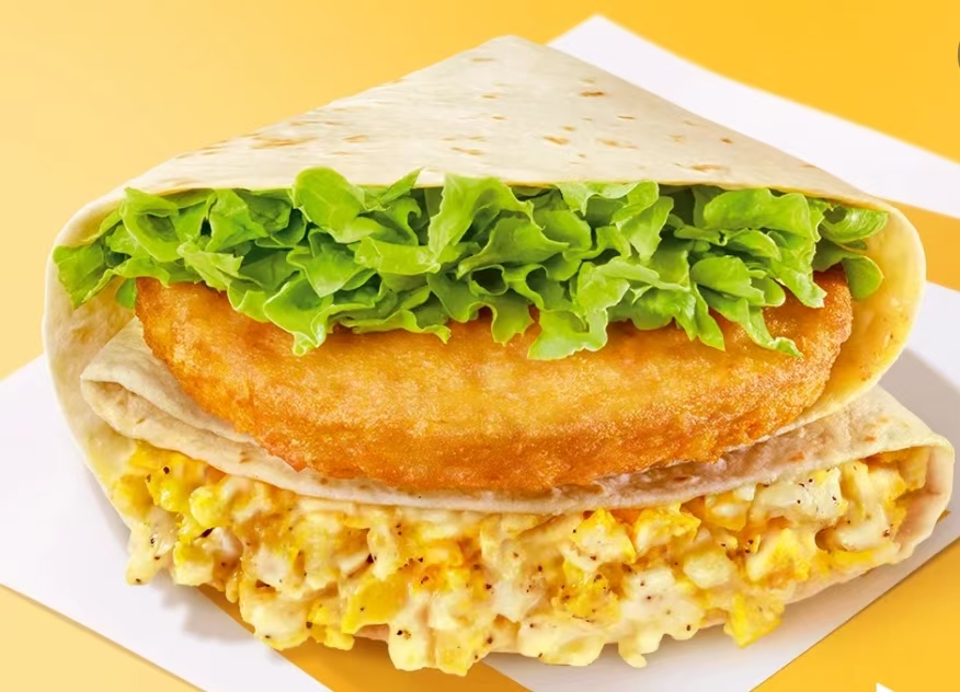 Chicken Egg Salad Roll + Orange Juice