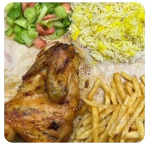 Chicken with Rice and Chips