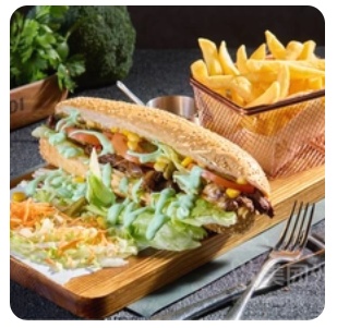 Steak Sub Sandwich + Fries