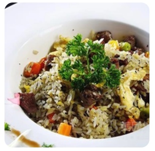 Fried rice beef truffle