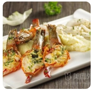 Garlic Butter Shrimp with Mashed Potatoes