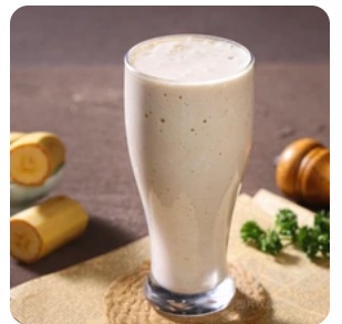 Bananas with milk