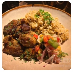 Hungarian Stewed Beef Rice with Pine Soda