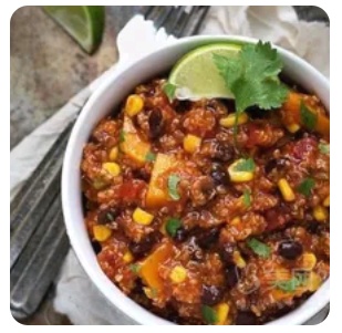 Mexican Red Spicy Quinoa (Vegetarian) with Tortilla