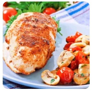 Grilled Chicken Breast with Grilled Vegetables and Mashed Potatoes