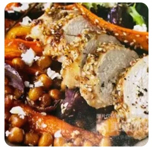 Avocado, Chickpea and Roast Chicken Bowl