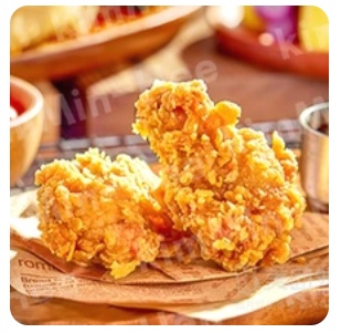 1 Piece of Wing Root and 1 Piece of Boneless Fried Chicken