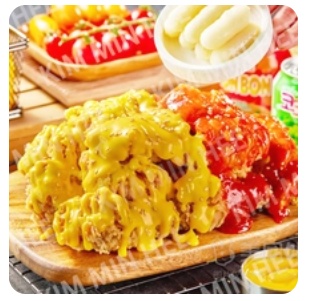 Super-value Special Double-flavor Fried Chicken Set with 4 Drumsticks and 4 Pieces of Meat